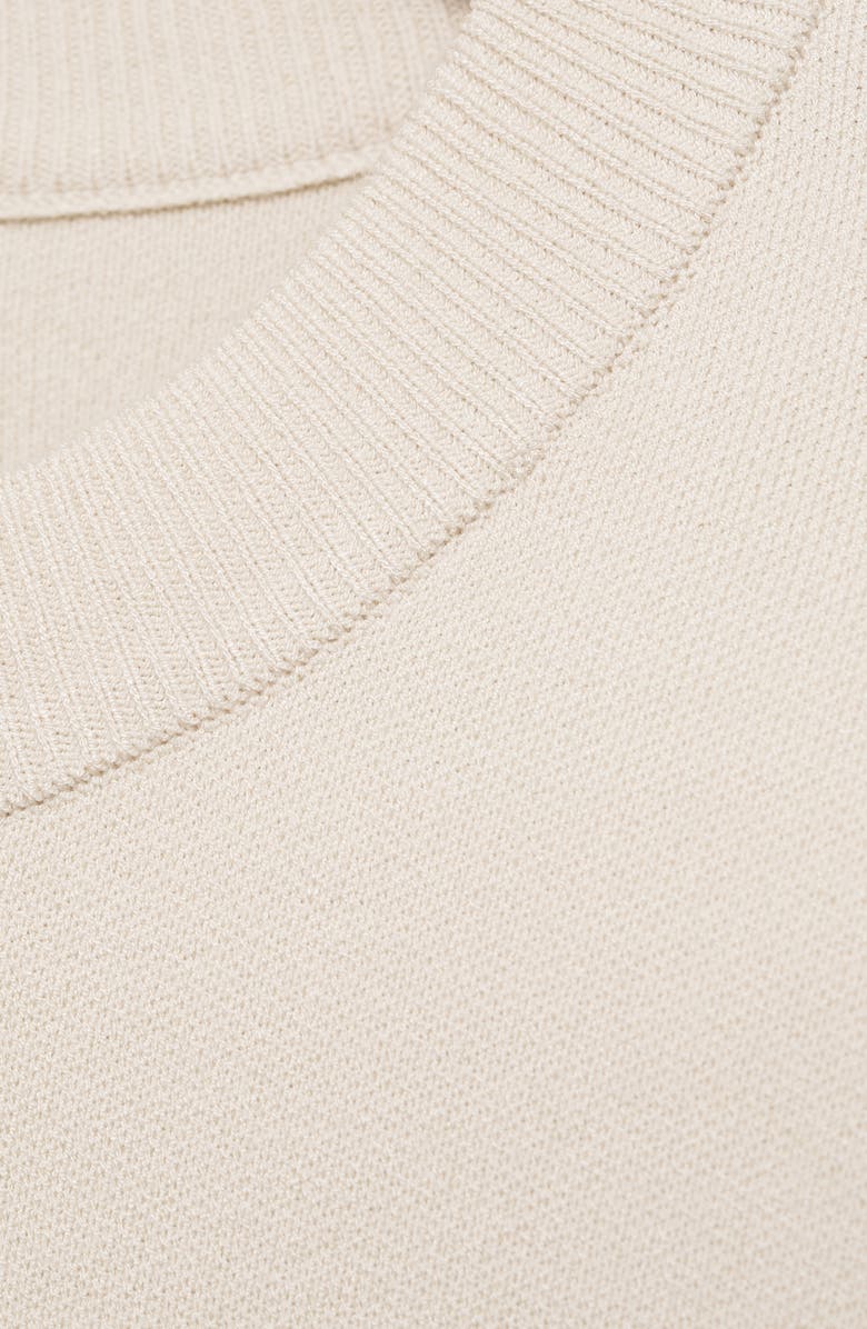 MANGO Regular Fit Fine Knit Sweater, Alternate, color, Ivory White