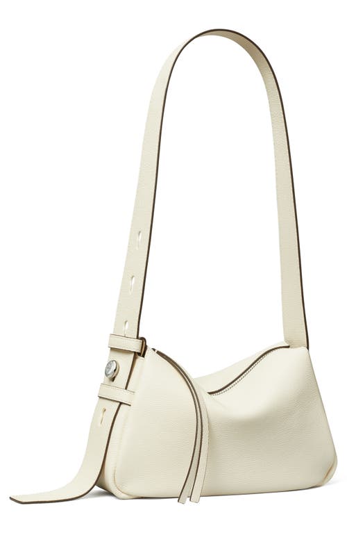 Tory Burch Small Romy Leather Shoulder Bag In Sand