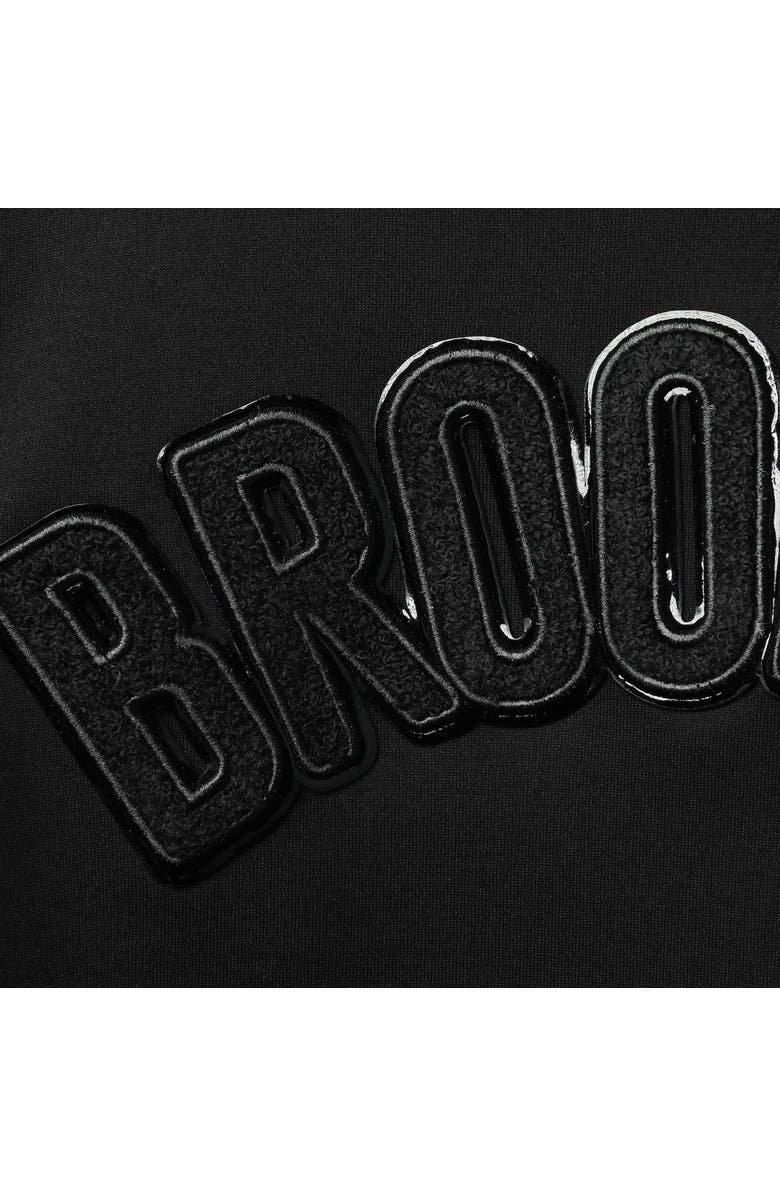 PRO STANDARD Men's Pro Standard Brooklyn Nets Triple Black Gloss Pullover Hoodie, Alternate, color,