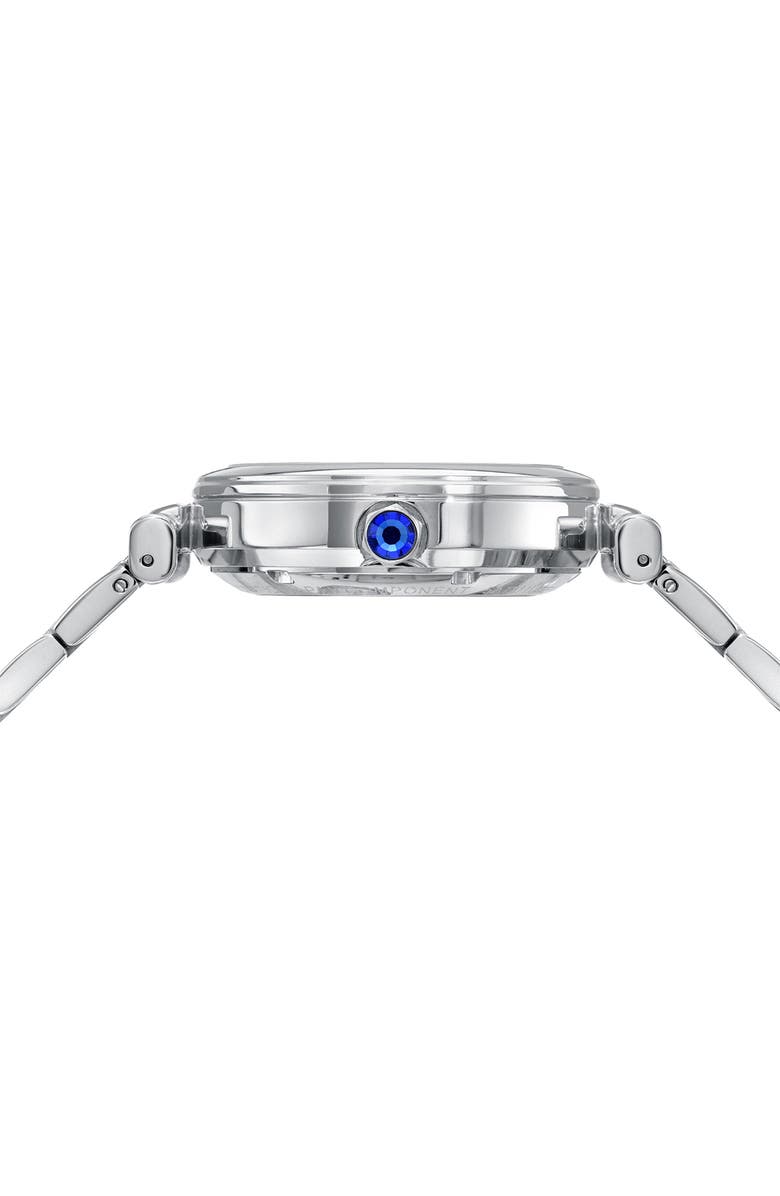 PORSAMO BLEU Colette Automatic Mother of Pearl Bracelet Watch, 36mm, Alternate, color, Silver