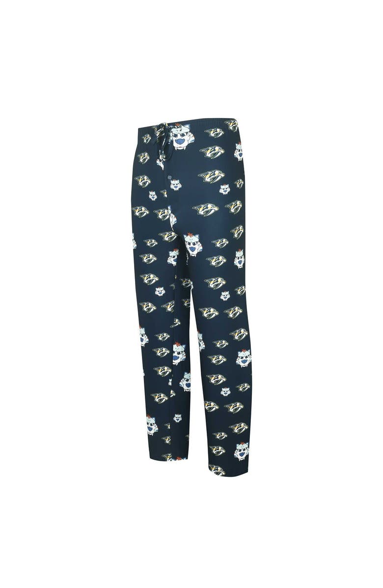 CONCEPTS SPORT Men's Concepts Sport Navy Nashville Predators Gauge Allover Print Knit Sleep Pants, Alternate, color, Navy