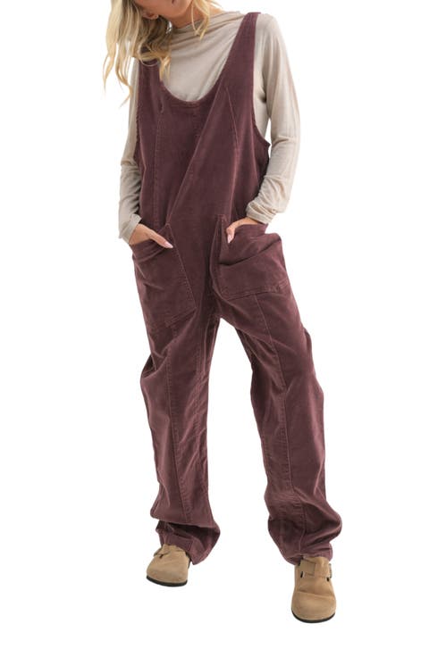 Open Back Corduroy Jumpsuit