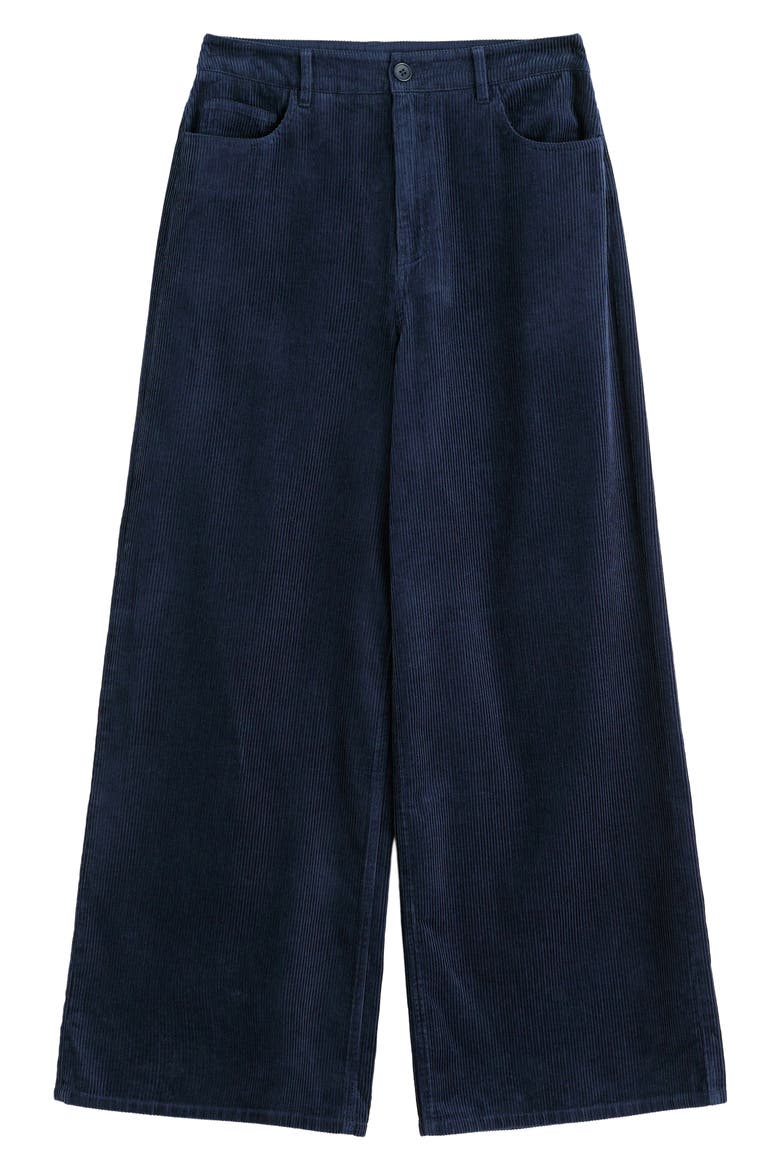 Godrevy Organic Cotton Corduroy Wide Leg Pants, Alternate, color, MARITIME