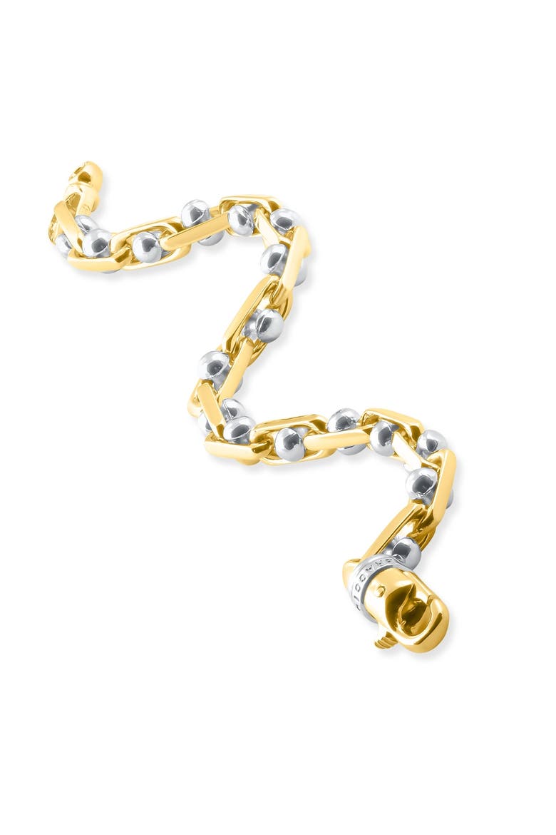 Men's Mariner Solid 14k Gold 27.9gram Designer Two Tone 6mm Heavy Masculine Bracelet 8.5", Alternate, color, 14k White /Yellow Gold