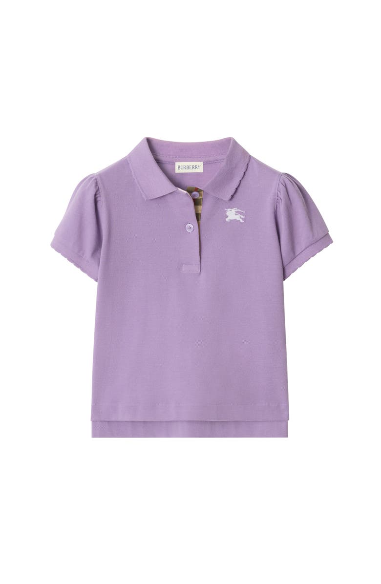 Burberry Cotton Polo Shirt, Main, color, Lilac Purple