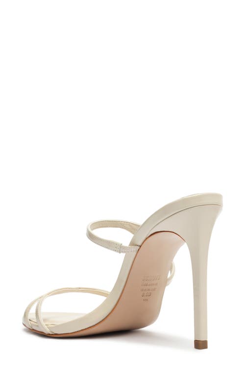 Schutz Diana Leather Stiletto Slide Sandals In Off White