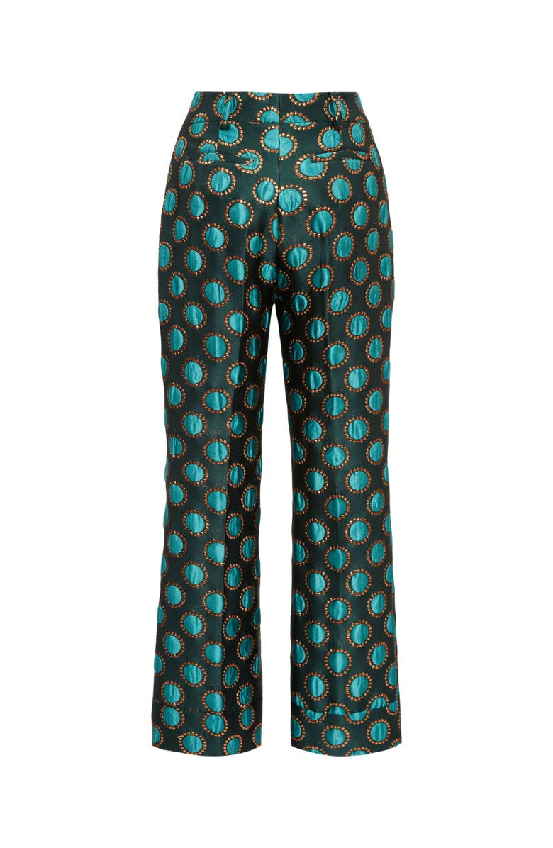 La DoubleJ Hendrix Pants Jacquard Winter Sun Emerald, Alternate, color,
