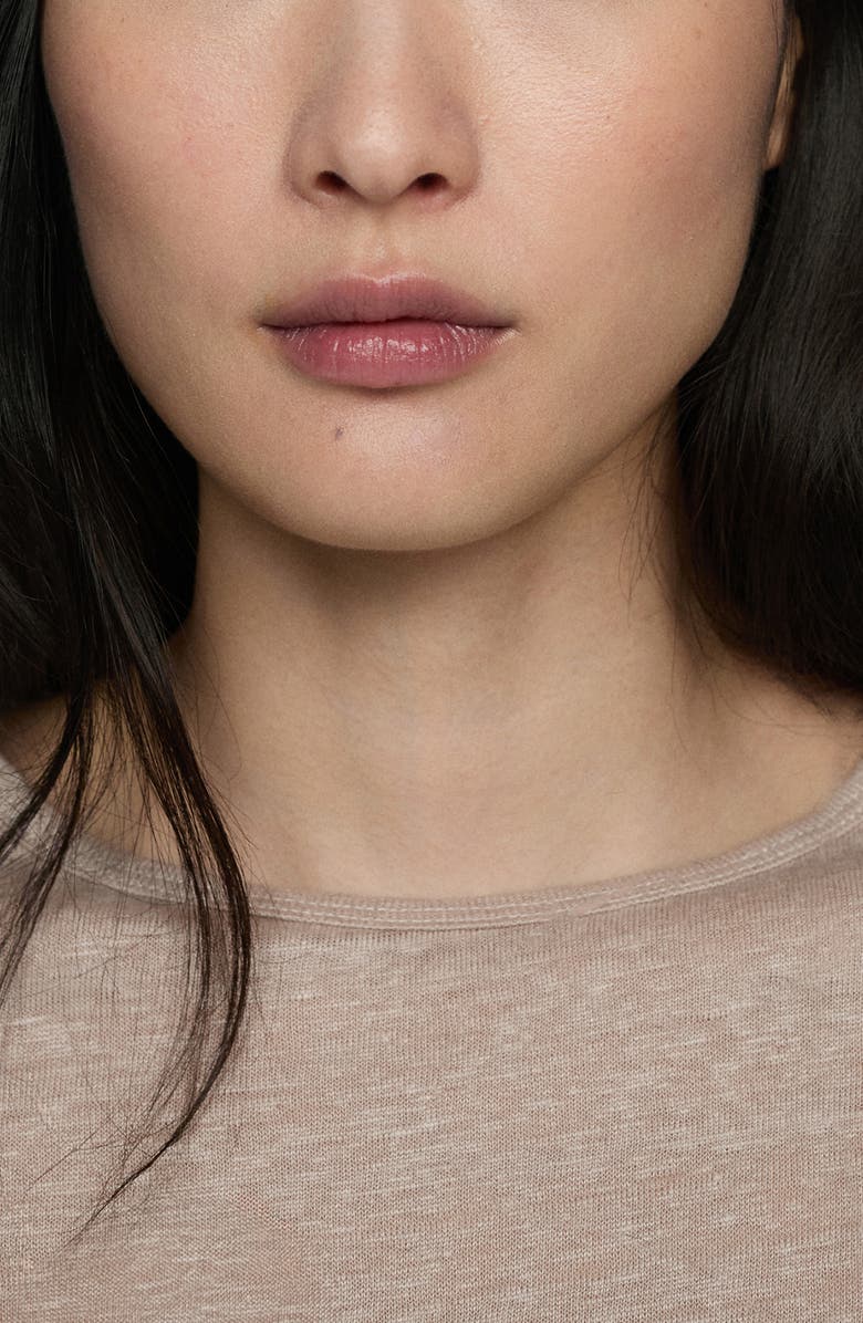 MANGO Dolman Short Sleeve Linen Slub Jersey Top, Alternate, color,