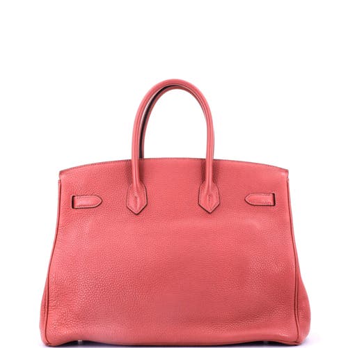 Pre-owned Hermes  Hermes Birkin Handbag Pink Togo With Palladium Hardware 35 In Purple