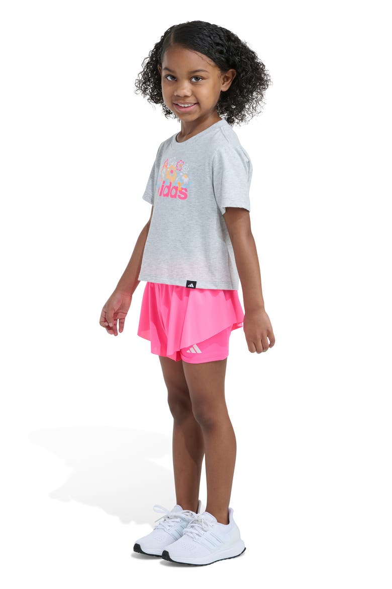 Graphic T-Shirt & Shorts Set, Alternate, color, LIGHT GREY HEATHER