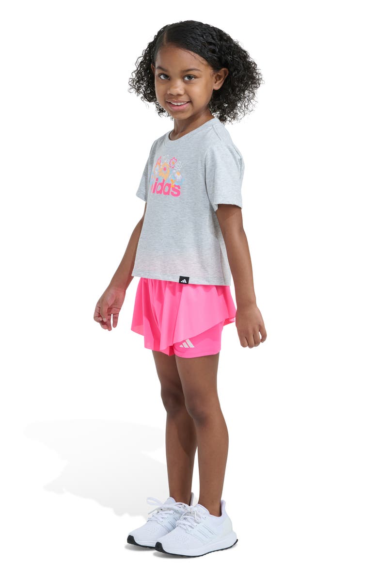 adidas Kids' Graphic T-Shirt & Shorts Set, Alternate, color, Light Grey Heather