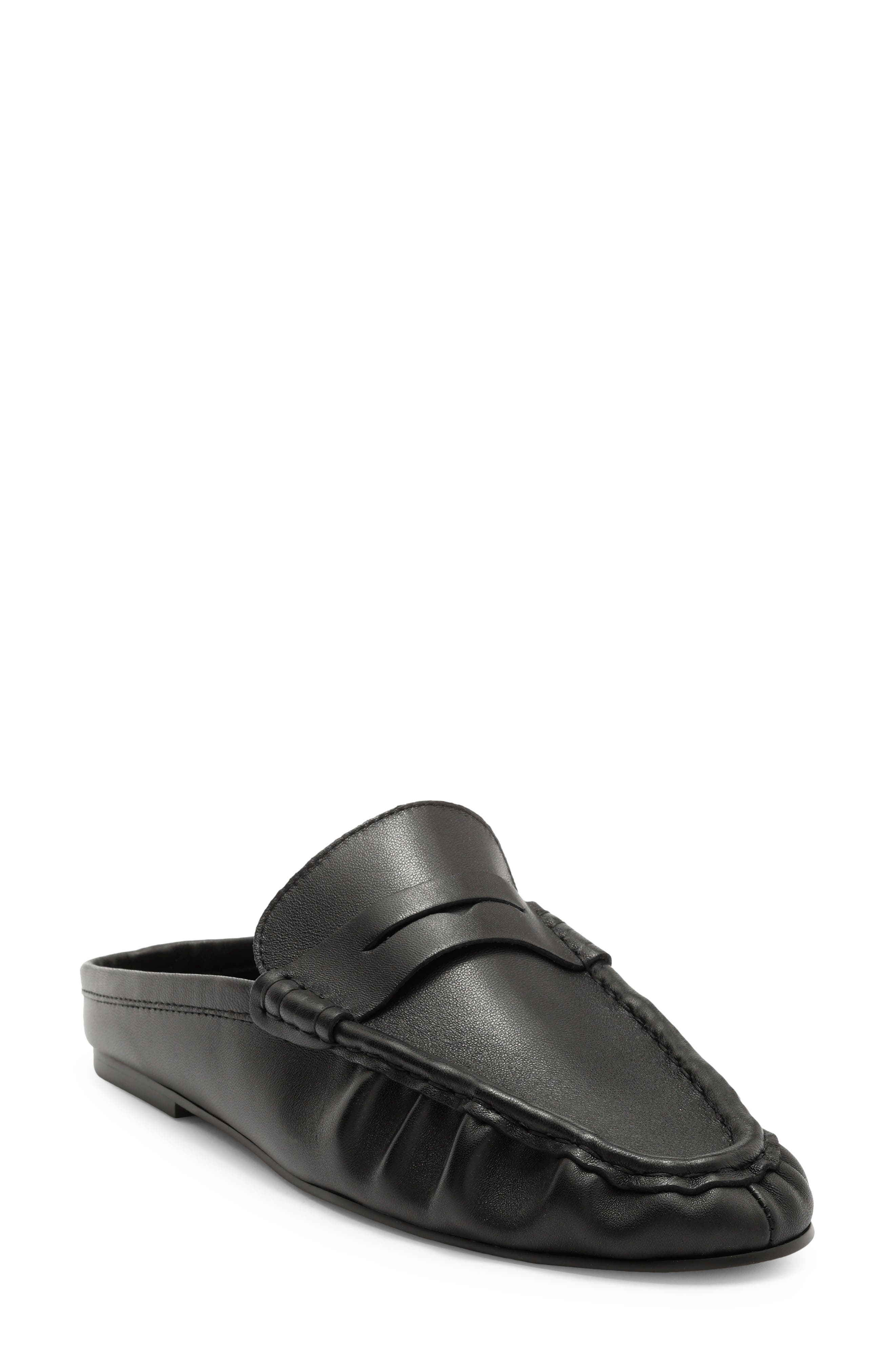 Steve Madden Rafe Loafer Mule, Main, color, Black Leather
