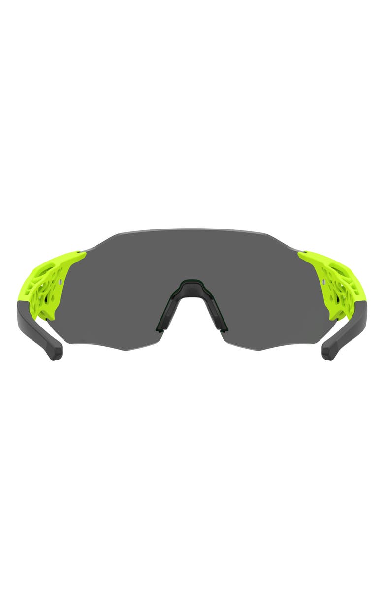 Under Armour 99mm Next Level Shield Sunglasses, Alternate, color, Green Fluo Black