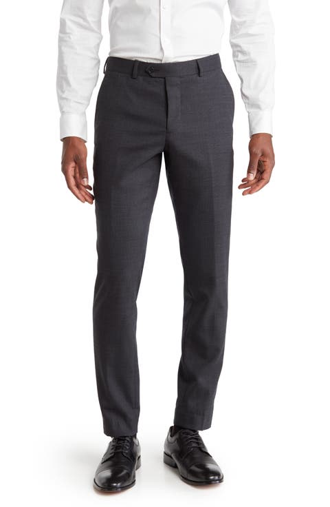 Black Birdseye Stretch Suit Pants