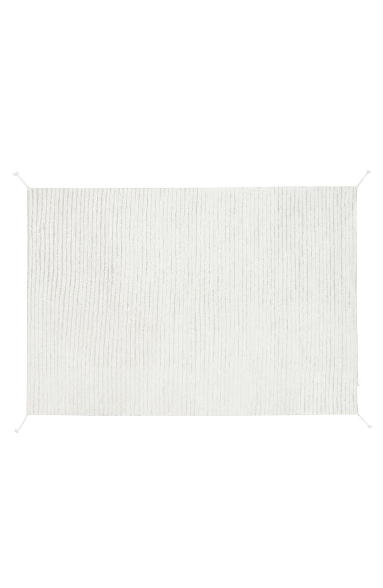 Lorena Canals Reversible Washable Recycled Cotton Blend Rug, Alternate, color, Light Olive / Ivory