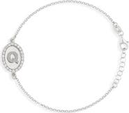 MESHMERISE Diamond Initial Disc Bracelet