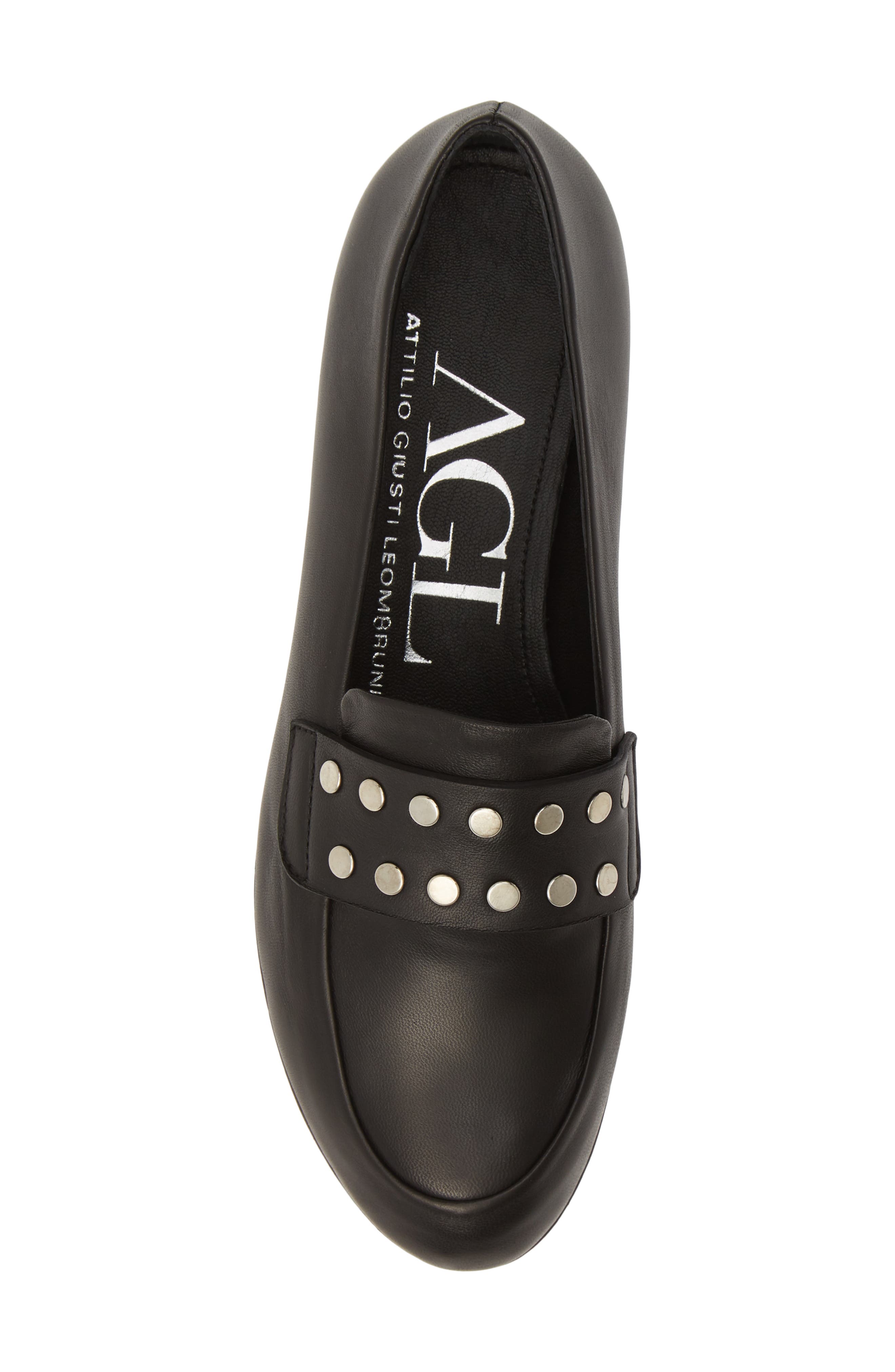 AGL Stud Strap Loafer, Alternate, color, 