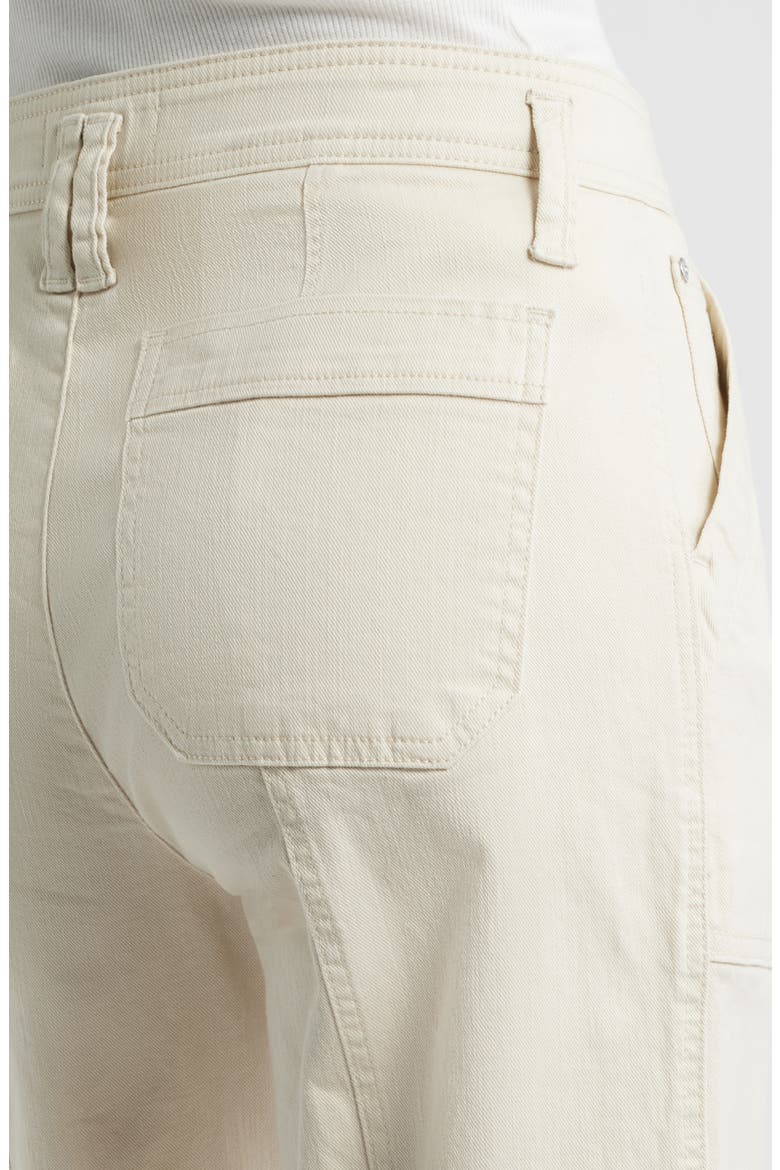 Skyrise Crop Wide Leg Utility Pants, Alternate, color, BLANCHED ALMOND