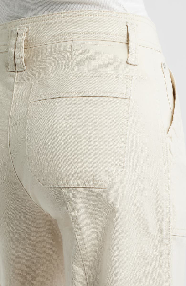 Wit & Wisdom Skyrise Crop Wide Leg Utility Pants, Alternate, color, Blanched Almond