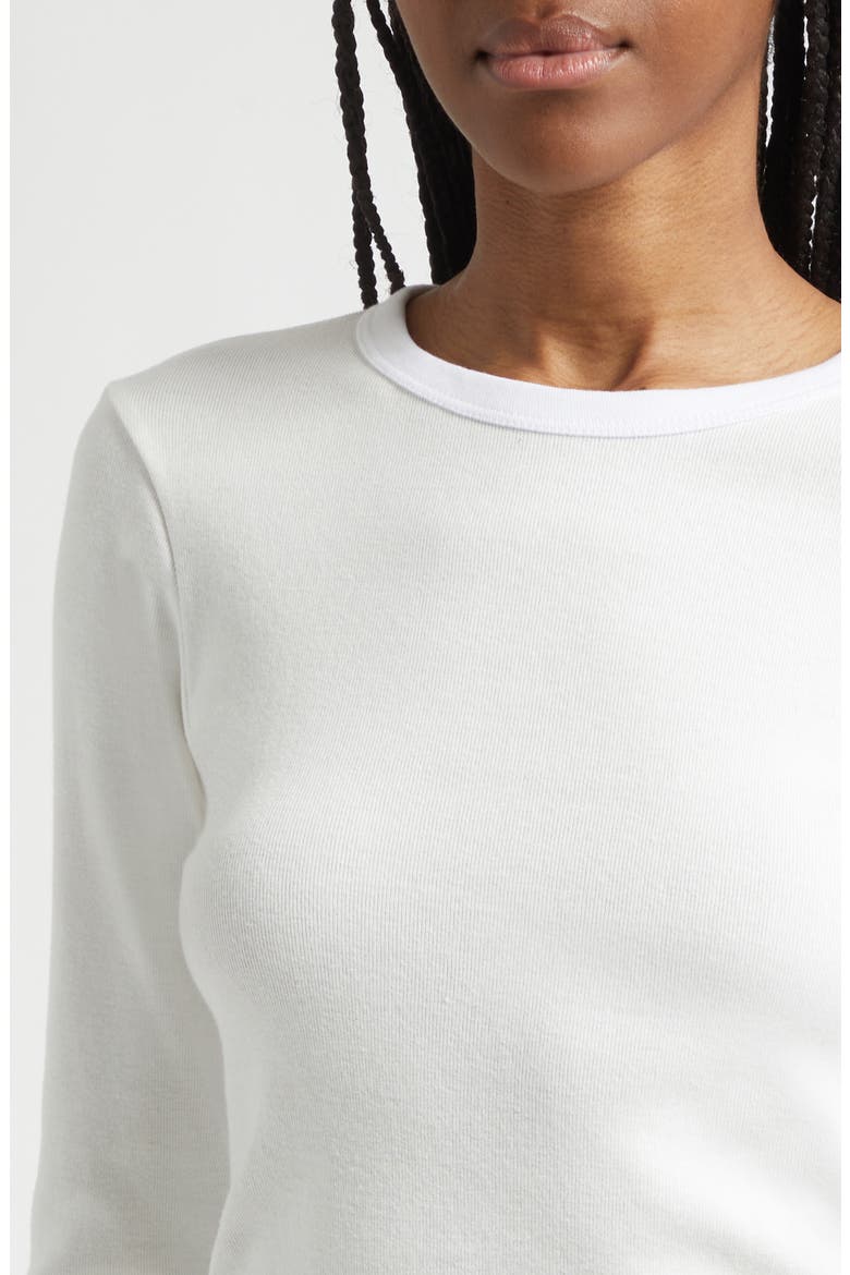 Nando Knit Slim Fit Long Sleeve Top, Alternate, color, WHITE