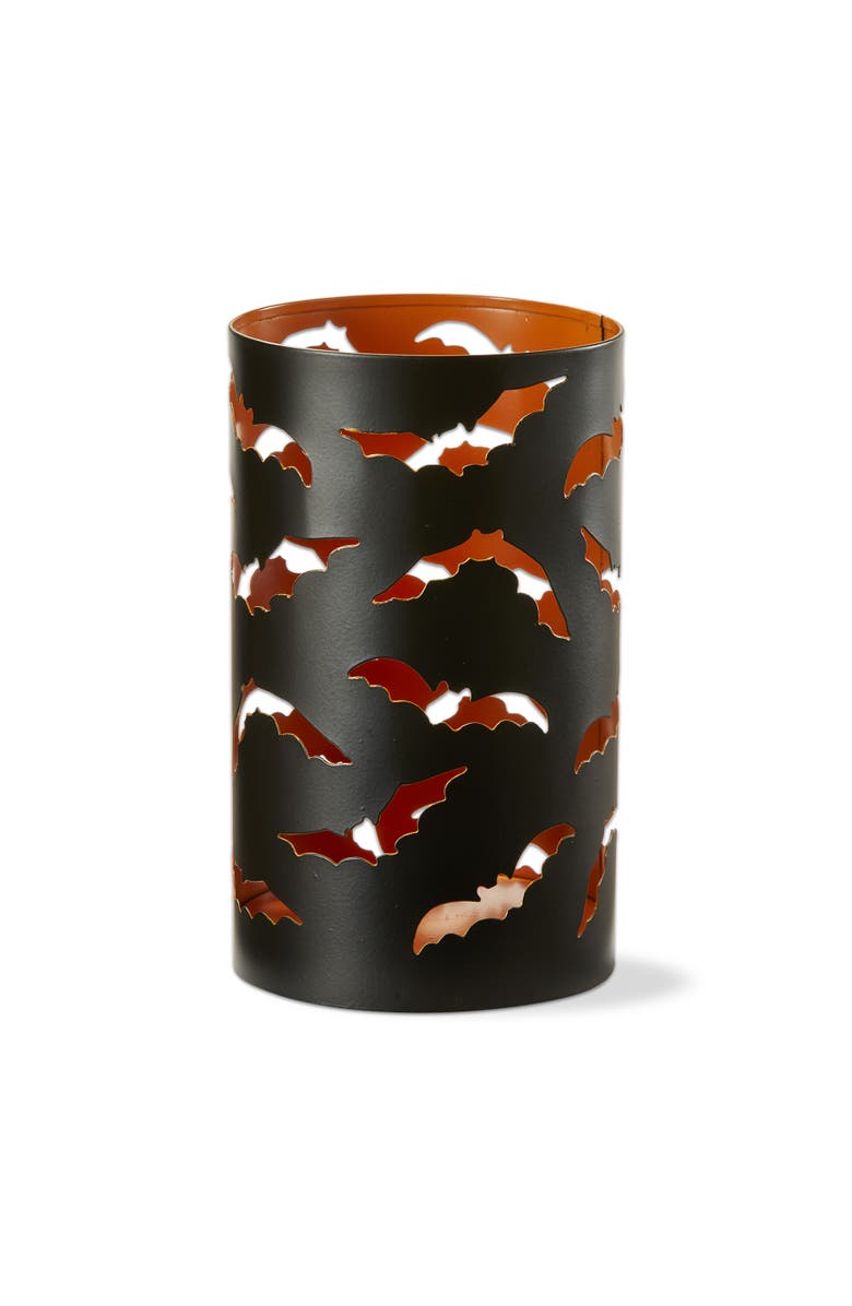 tag Spooky Bats Hurricane Candle Holders for Halloween Decor, Main, color, Black