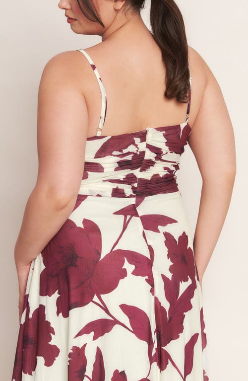 Flying Tomato Floral Midi Dress In Brown