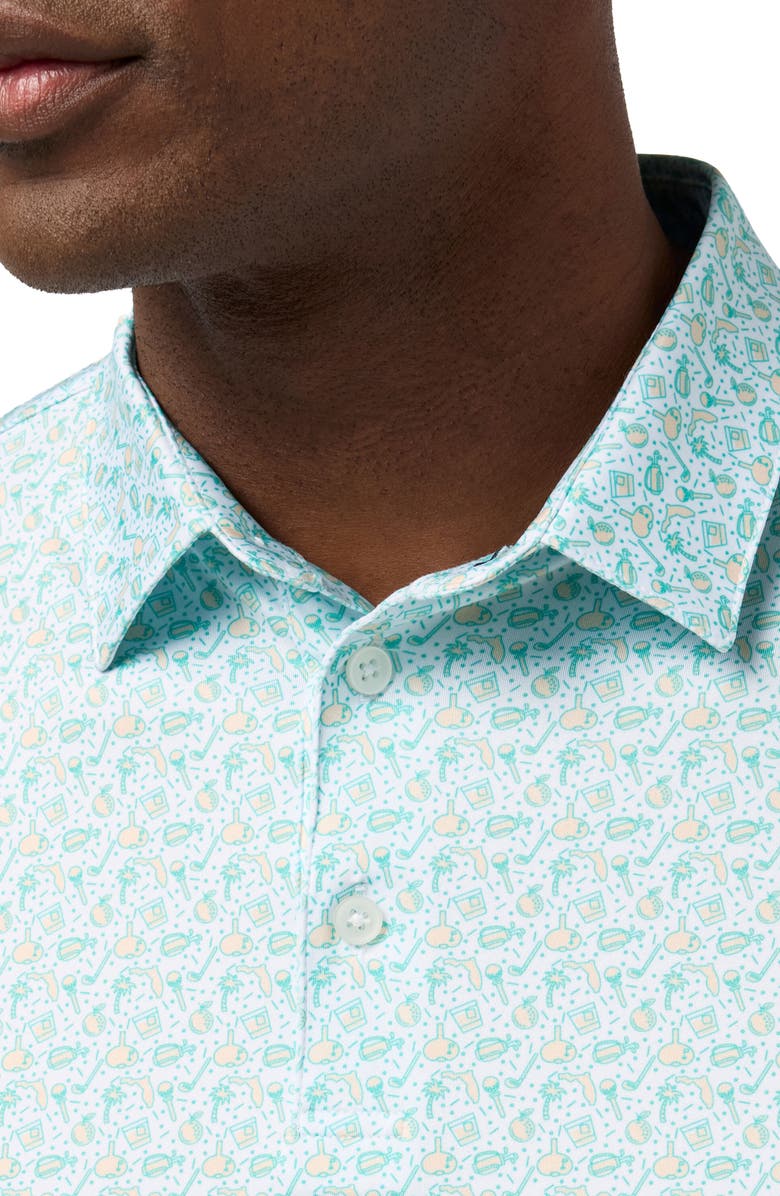 Mizzen+Main Versa Trim Fit Performance Golf Polo, Alternate, color, Peach As It Lies