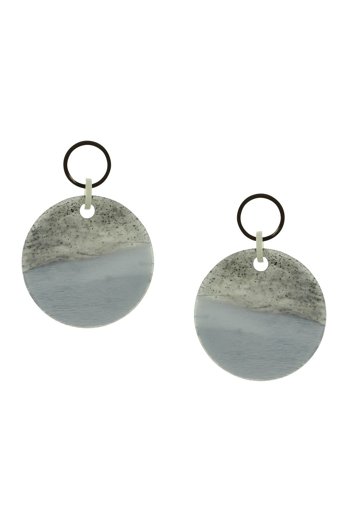Kaia Smoky Grey Hoop Earrings
