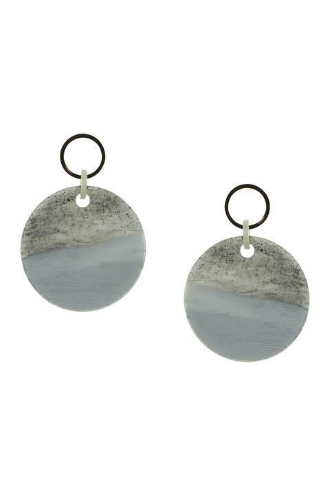 Kaia Smoky Grey Hoop Earrings