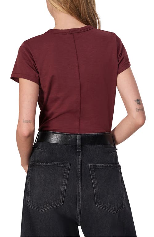 Rag & Bone The Slub Organic Pima Cotton T-shirt In Burgundy
