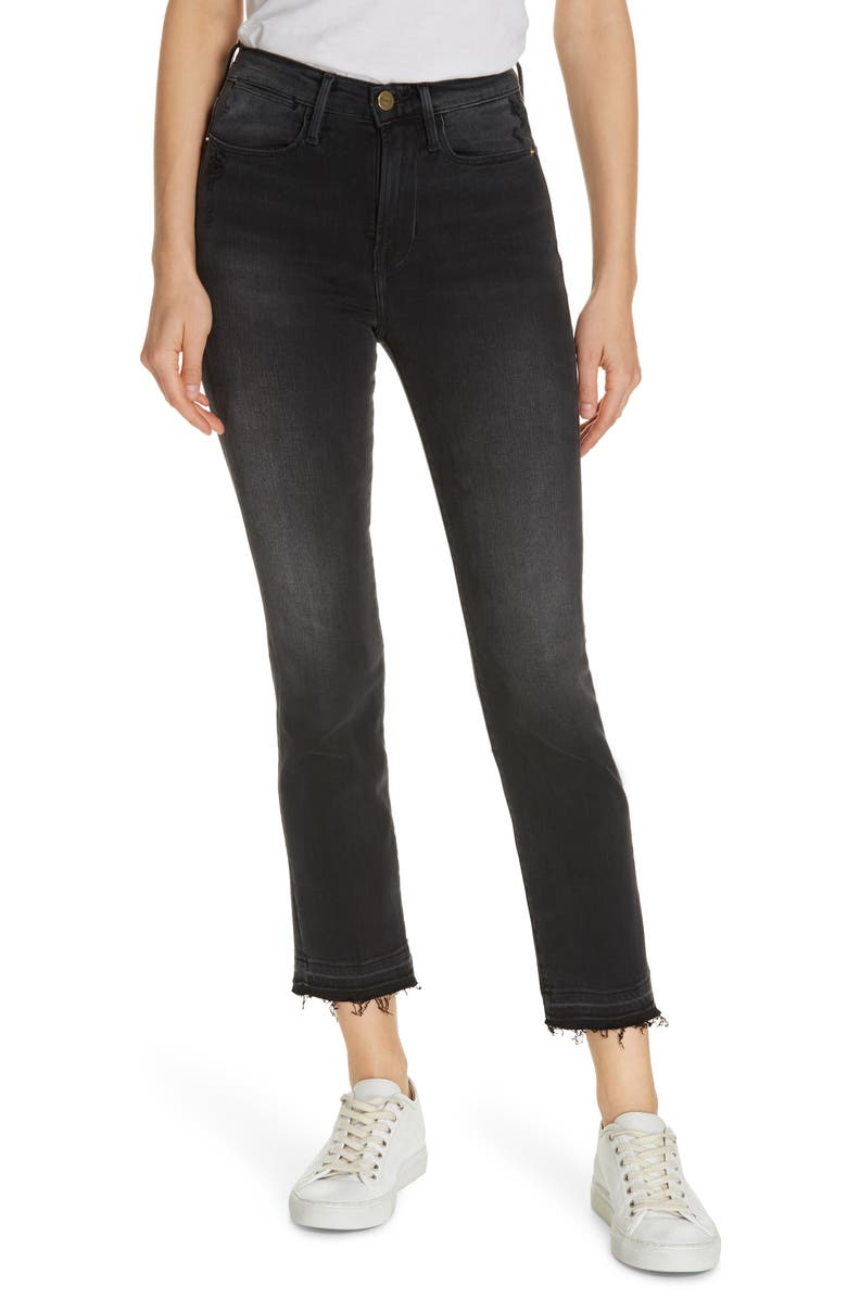 FRAME Le High Straight Release Hem Jeans, Main, color,