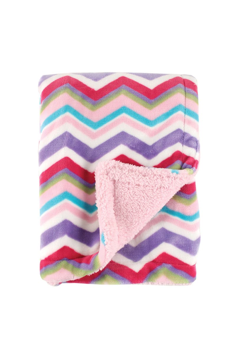 Hudson Baby Plush Two-Layered Comfort Throw, Main, color, Pink