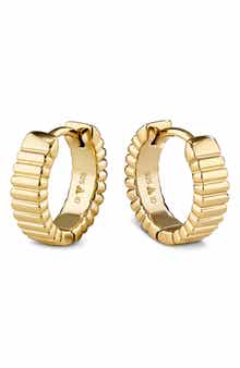 DEVATA Rib Hoop Earrings