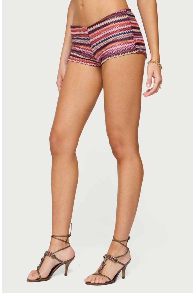 Zigzag Stripe Low Rise Microshorts, Alternate, color, MIX