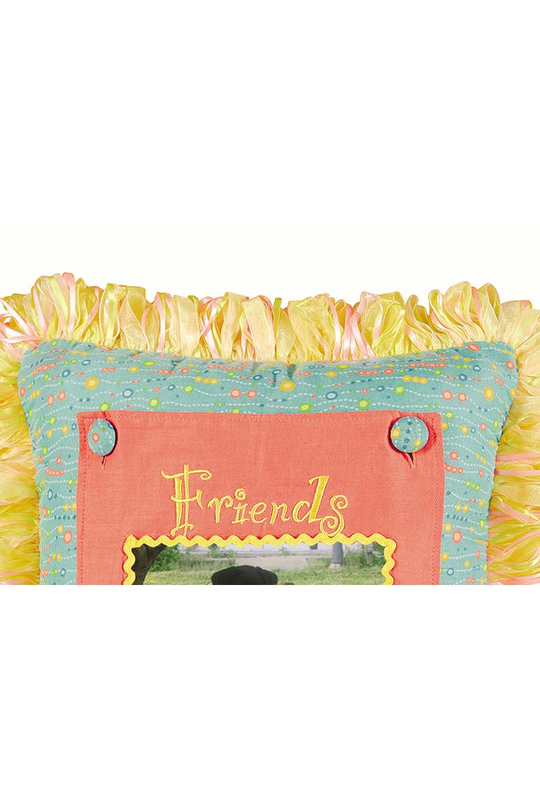 Friends Picture Accent Pillow, Alternate, color, Blue