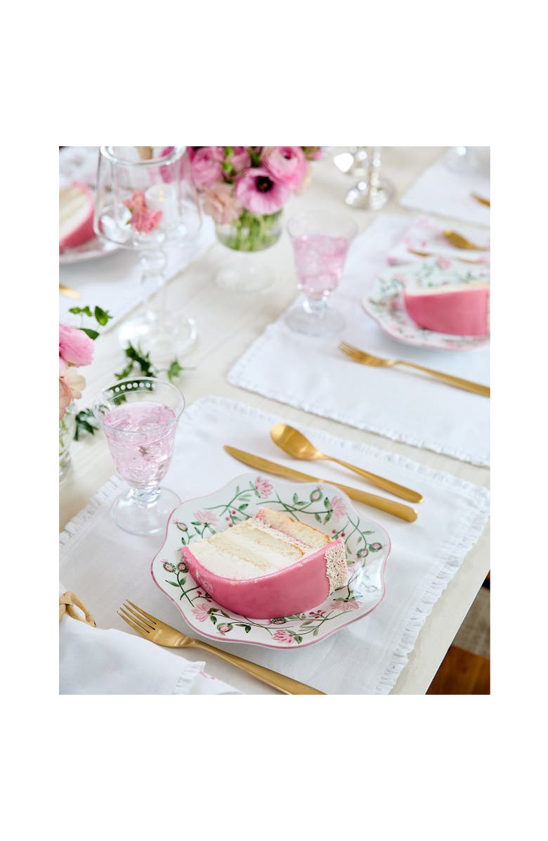 Solino Home Linen Placemats - Juliette Ruffle, 14" x 19", Alternate, color, White