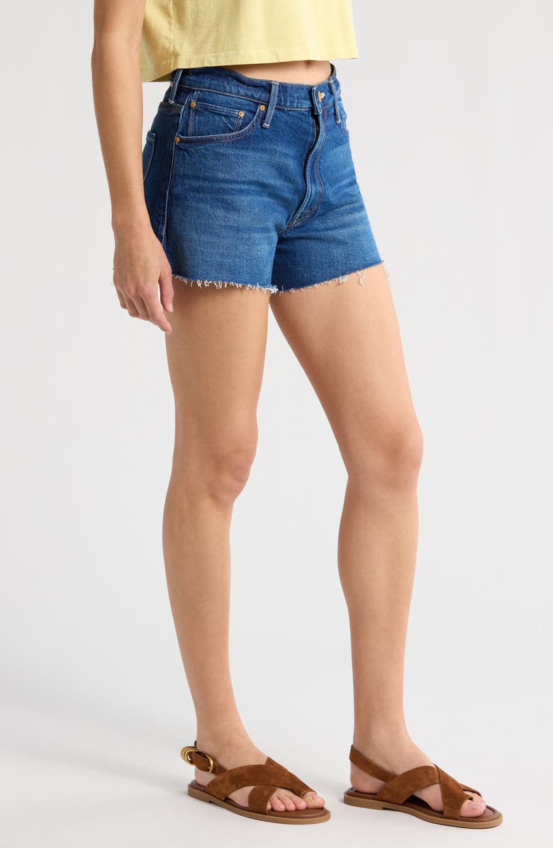 MOTHER The Dodger Frayed Cutoff Denim Shorts, Alternate, color, Bunny Hop
