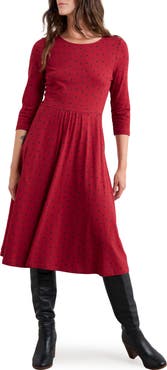 Seasalt Cornwall April Printed Stretch Organic Cotton Dress