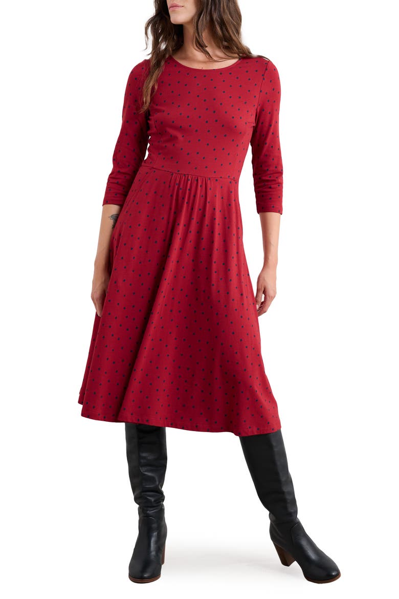 April Printed Stretch Organic Cotton Dress video