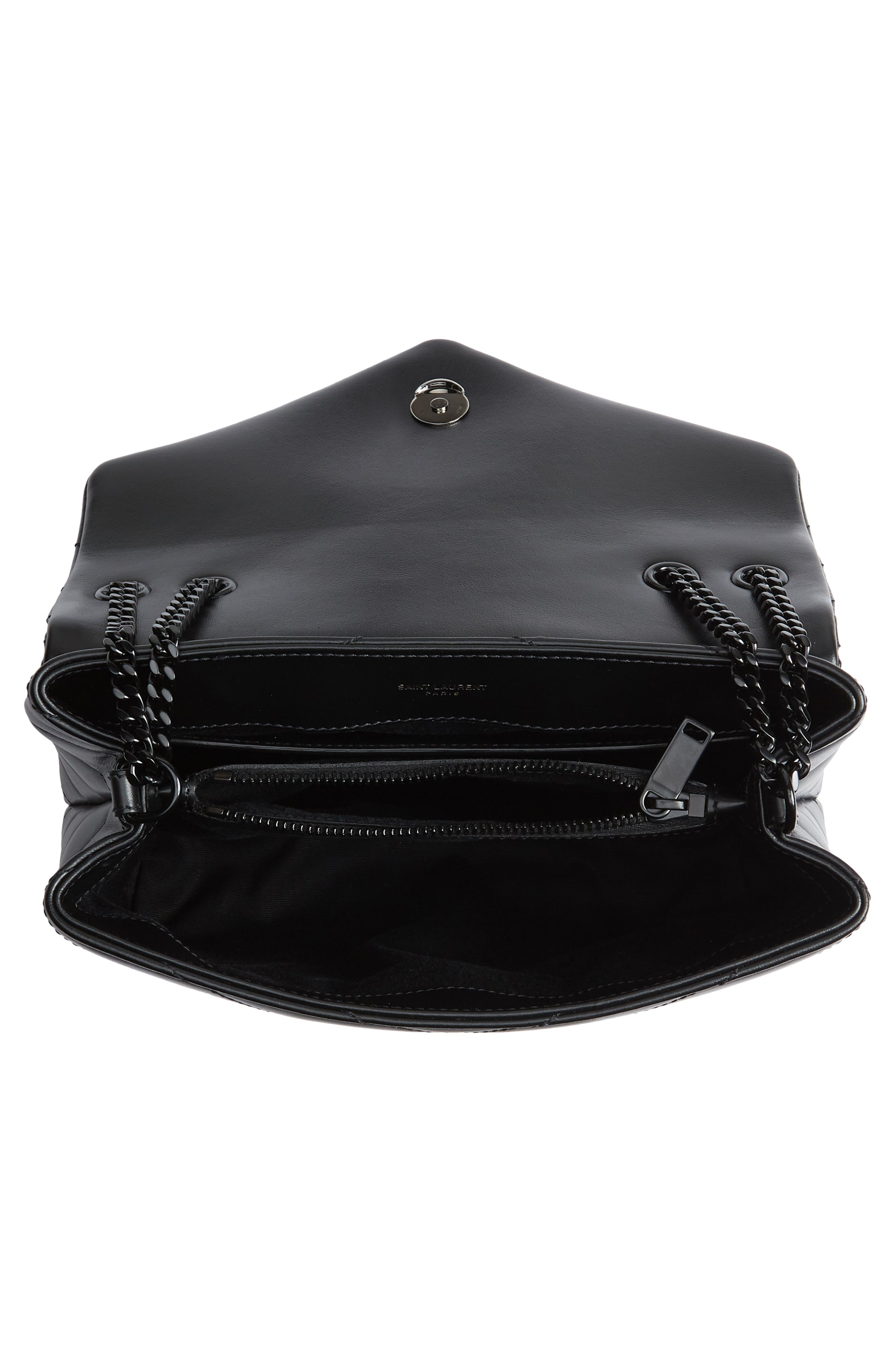 Saint Laurent Small Loulou Matelassé Calfskin Shoulder Bag, Alternate, color, 