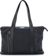 Pre-Owned Bvlgari Fragment Zip Tote Nylon with Leather Medium