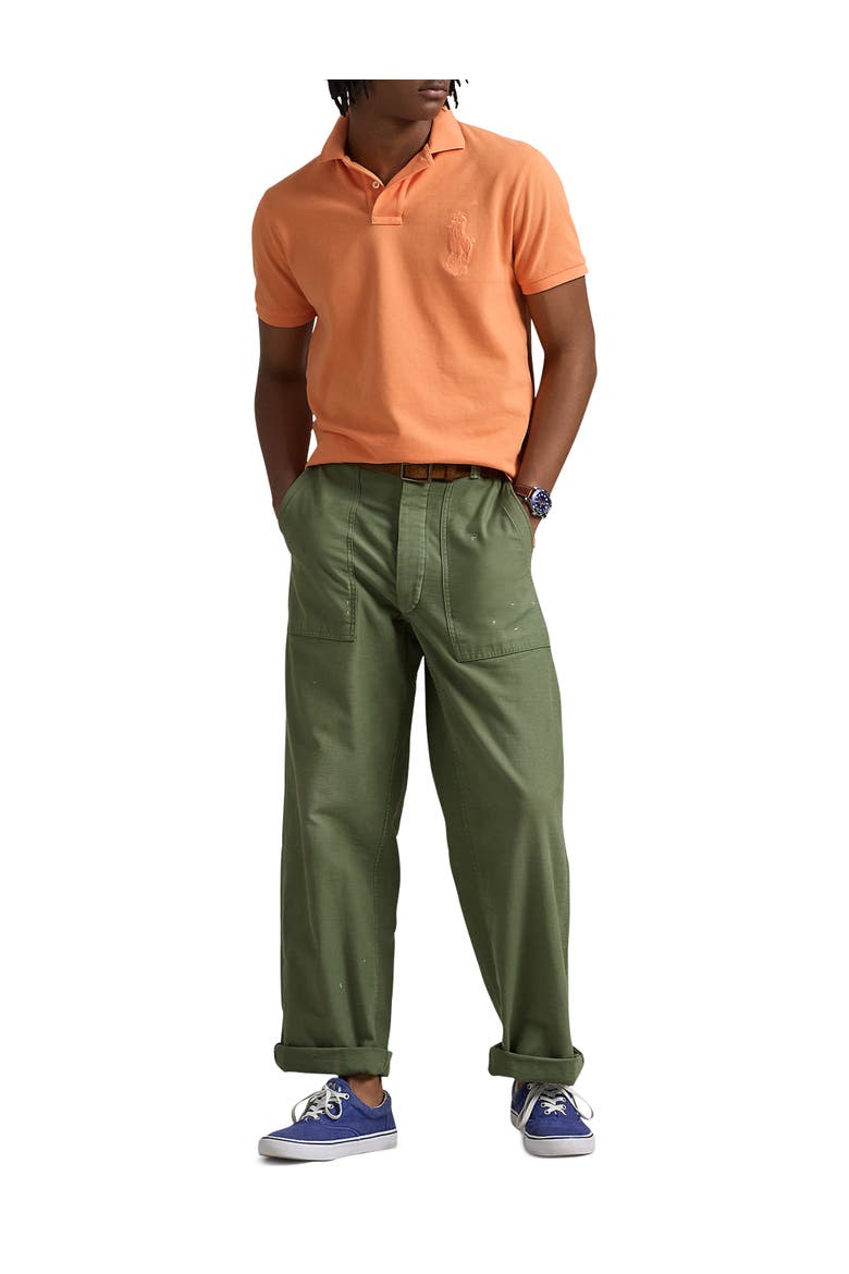 Big & Tall Big Pony Mesh Polo Shirt, Alternate, color, CLASSIC PEACH