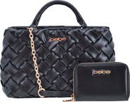 bebe Luca Satchel with Matching Wallet
