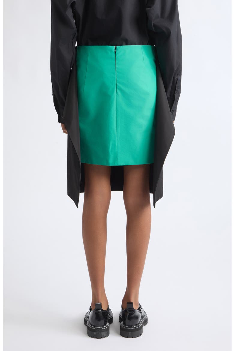 Contrast Back Midi Skirt, Alternate, color, BLACK/ MINT