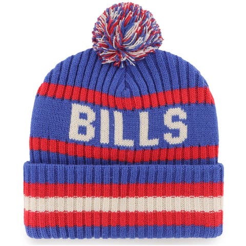 Men's '47 Royal Buffalo Bills Bering Cuffed Knit Hat with Pom