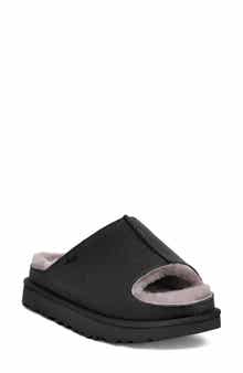 Greenport Genuine Shearling Lined Platform Slide Sandal