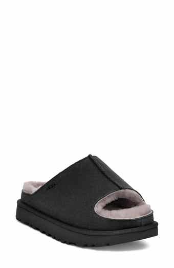 Greenport Genuine Shearling Lined Platform Slide Sandal