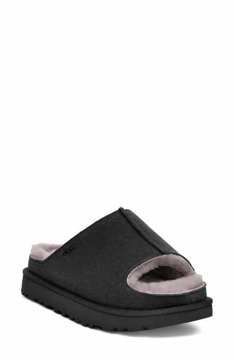 Greenport Genuine Shearling Lined Platform Slide Sandal
