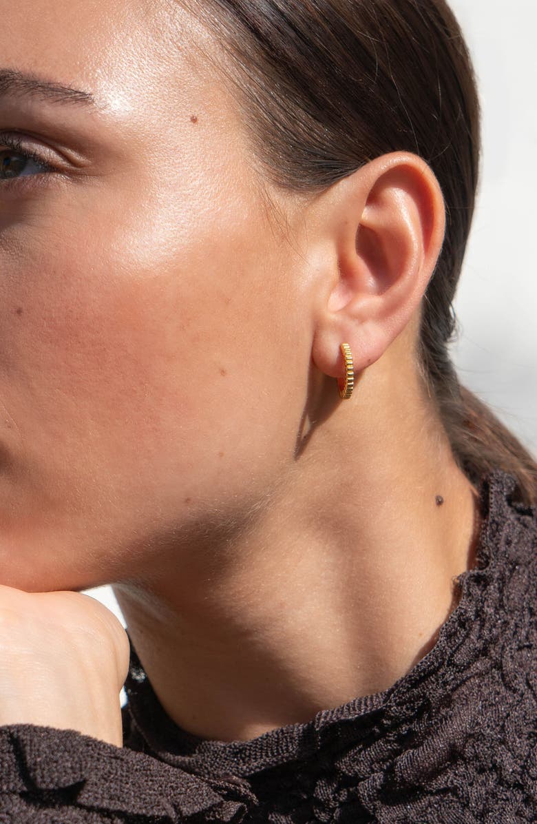 Dower & Hall Humbug Huggie Hoops, Alternate, color, Yellow Gold Vermeil