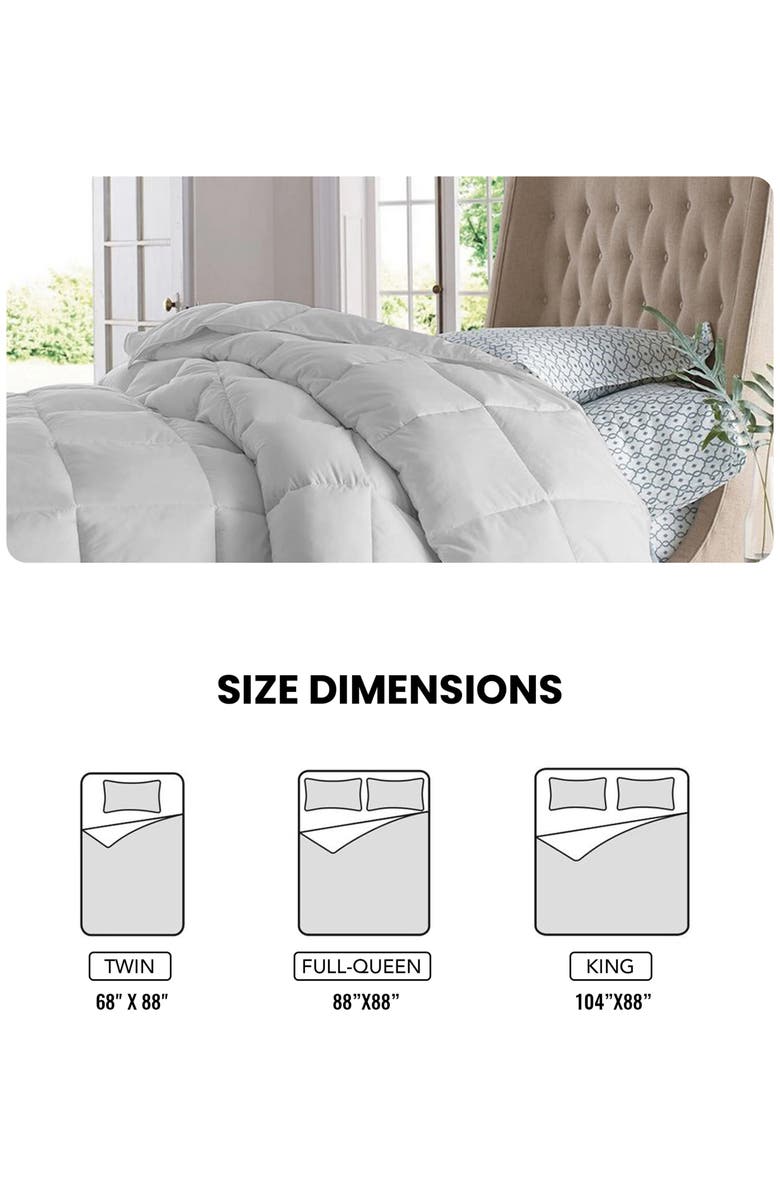 Luxury Home Microfiber Alternative Plush Comforter, Alternate, color, White